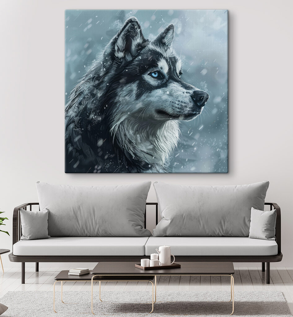 Husky nella neve — ambiente 2