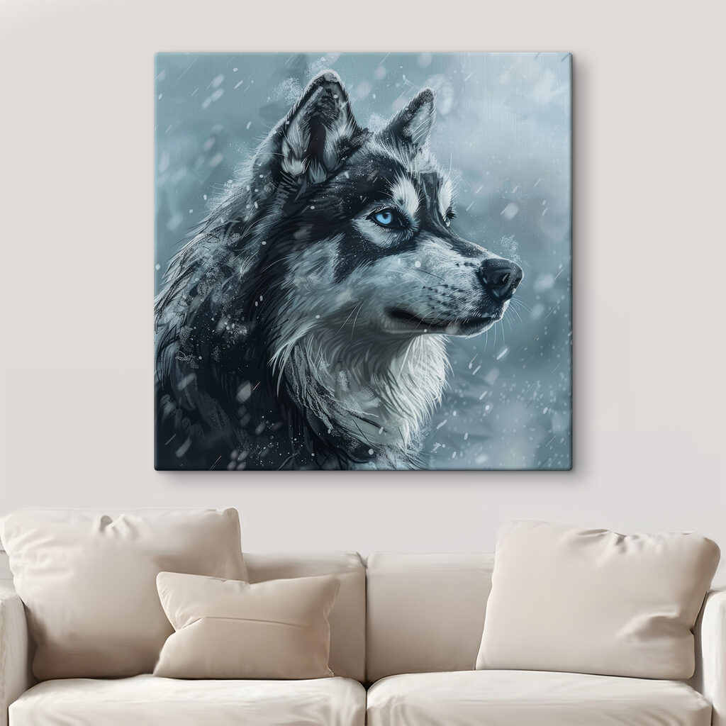 Husky nella neve — ambiente 3
