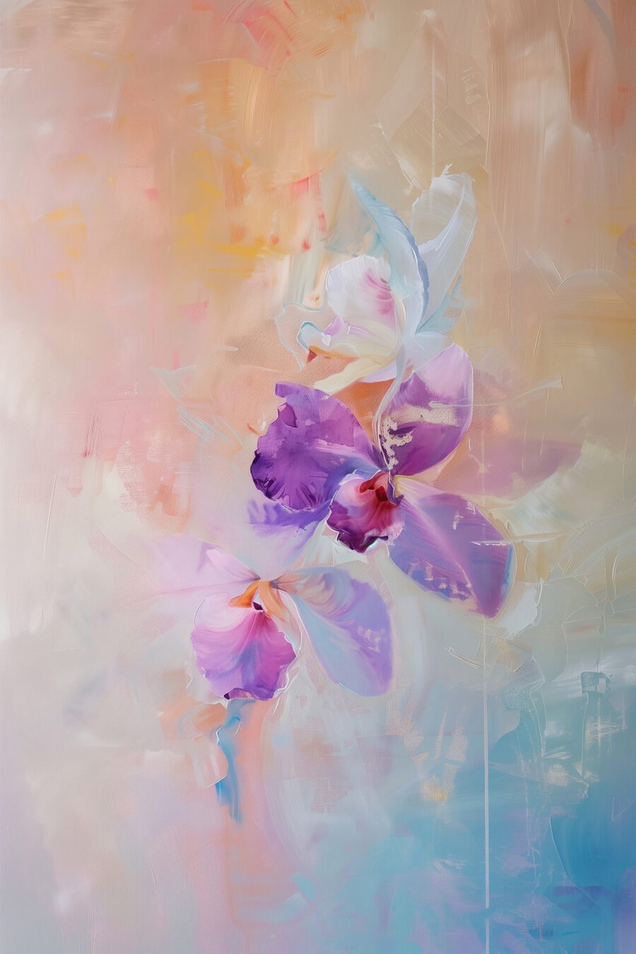 Orchidea in toni pastello — design completo