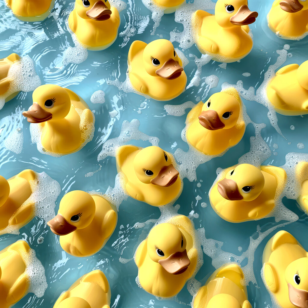 Paperelle gialle sull’acqua — design completo