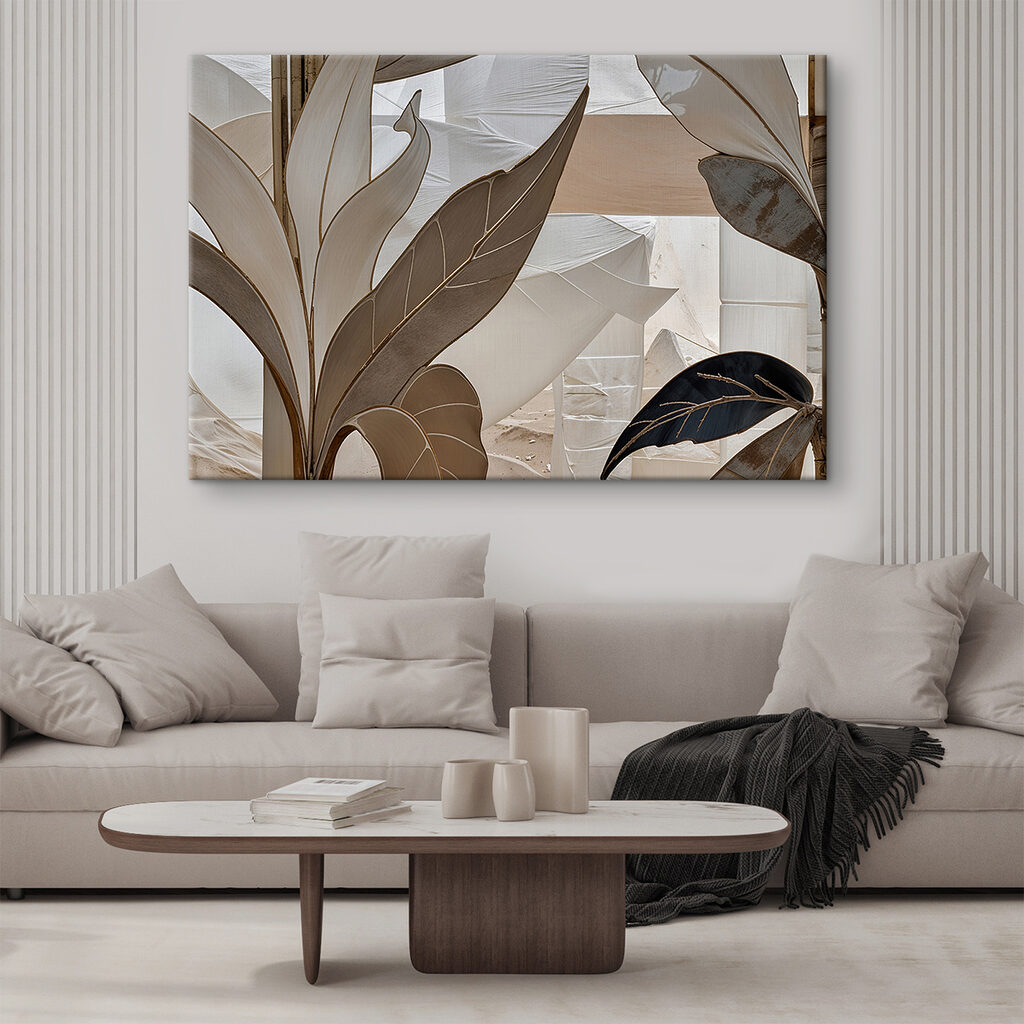 Foglie in linee terrose — ambiente 1