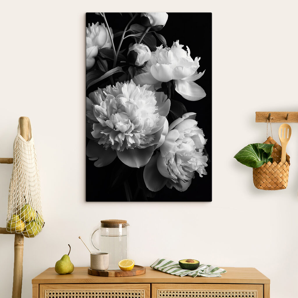 Peonie in bianconero — ambiente 1