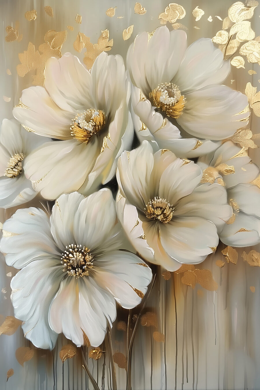 Cuori d’oro su beige — design completo