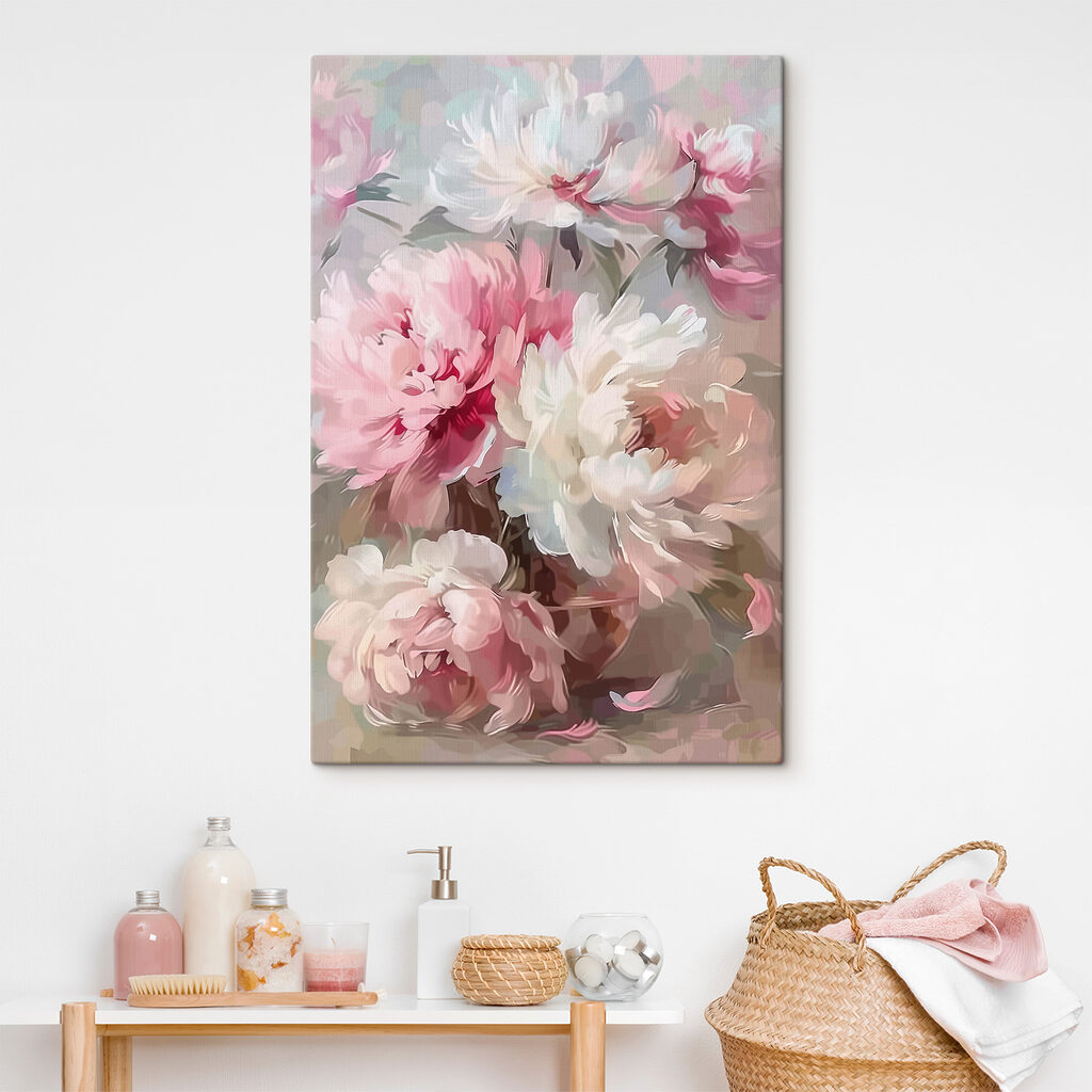 Peonie in pennellate sciolte — ambiente 2