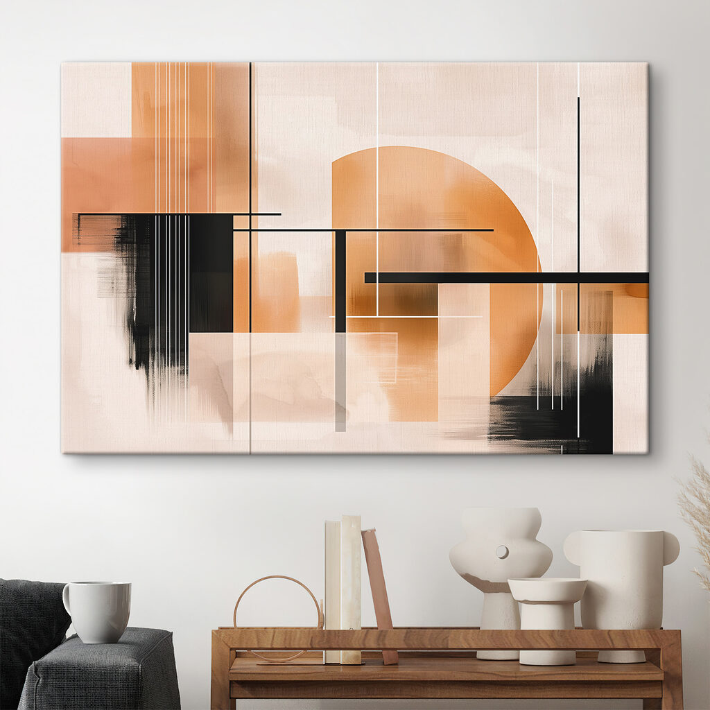 Cerchio arancione tra linee — ambiente 2
