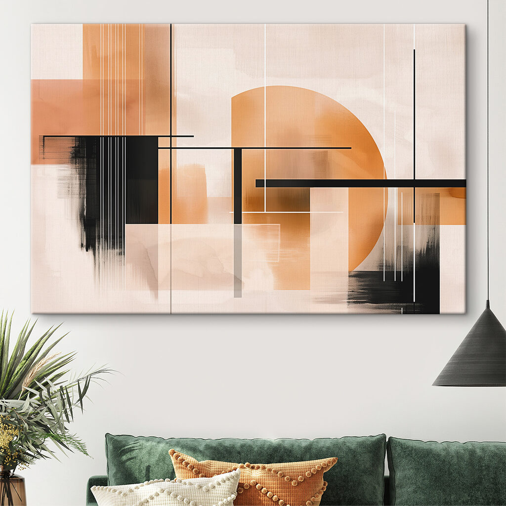 Cerchio arancione tra linee — ambiente 1