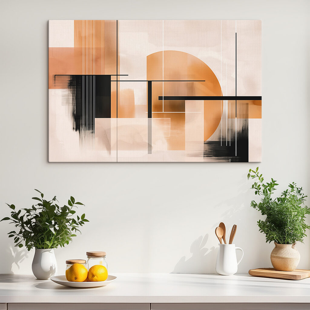 Cerchio arancione tra linee — ambiente 3