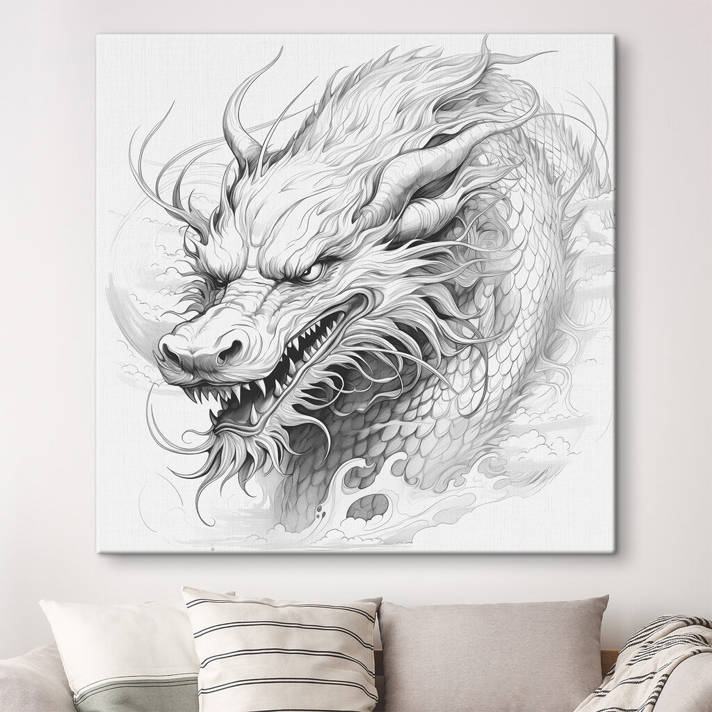 Drago al tratto in un ambiente