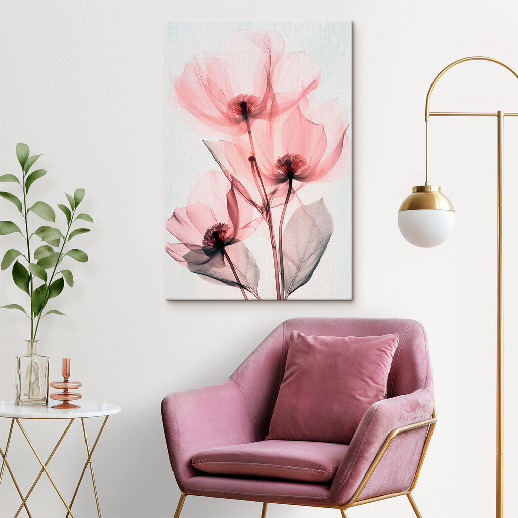 Fiori rosa leggeri in un ambiente
