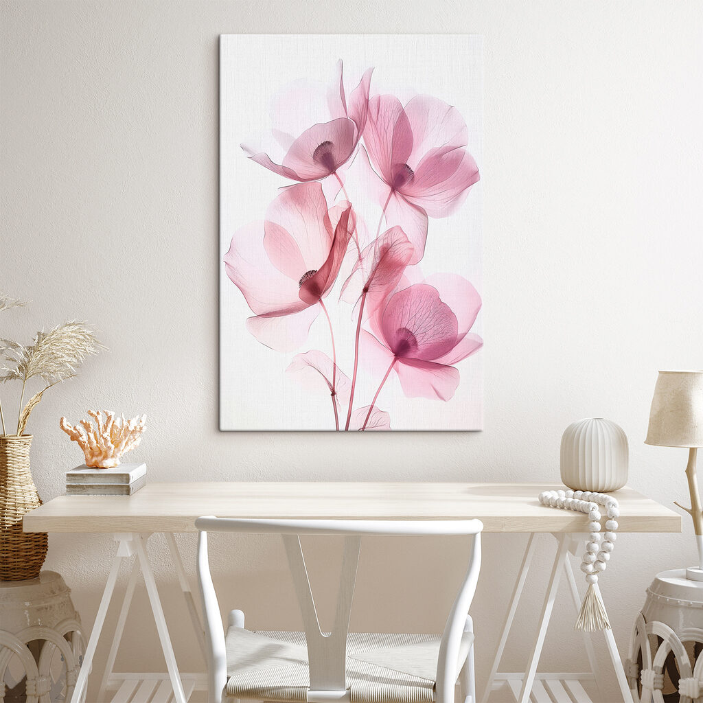 Venature rosa su bianco — ambiente 1
