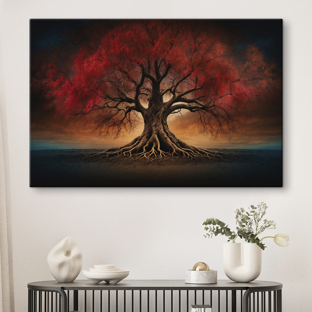 Albero rosso dalle radici — ambiente 1