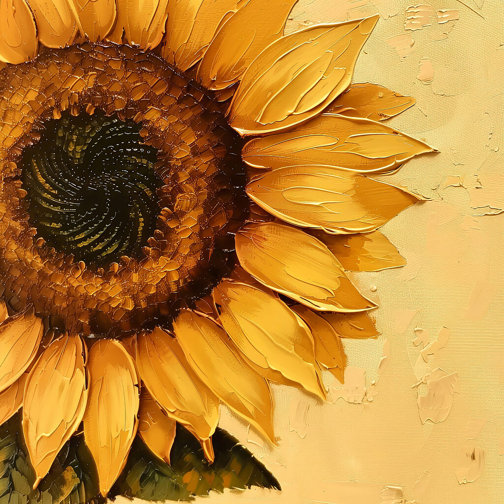 Girasole su giallo caldo — design completo