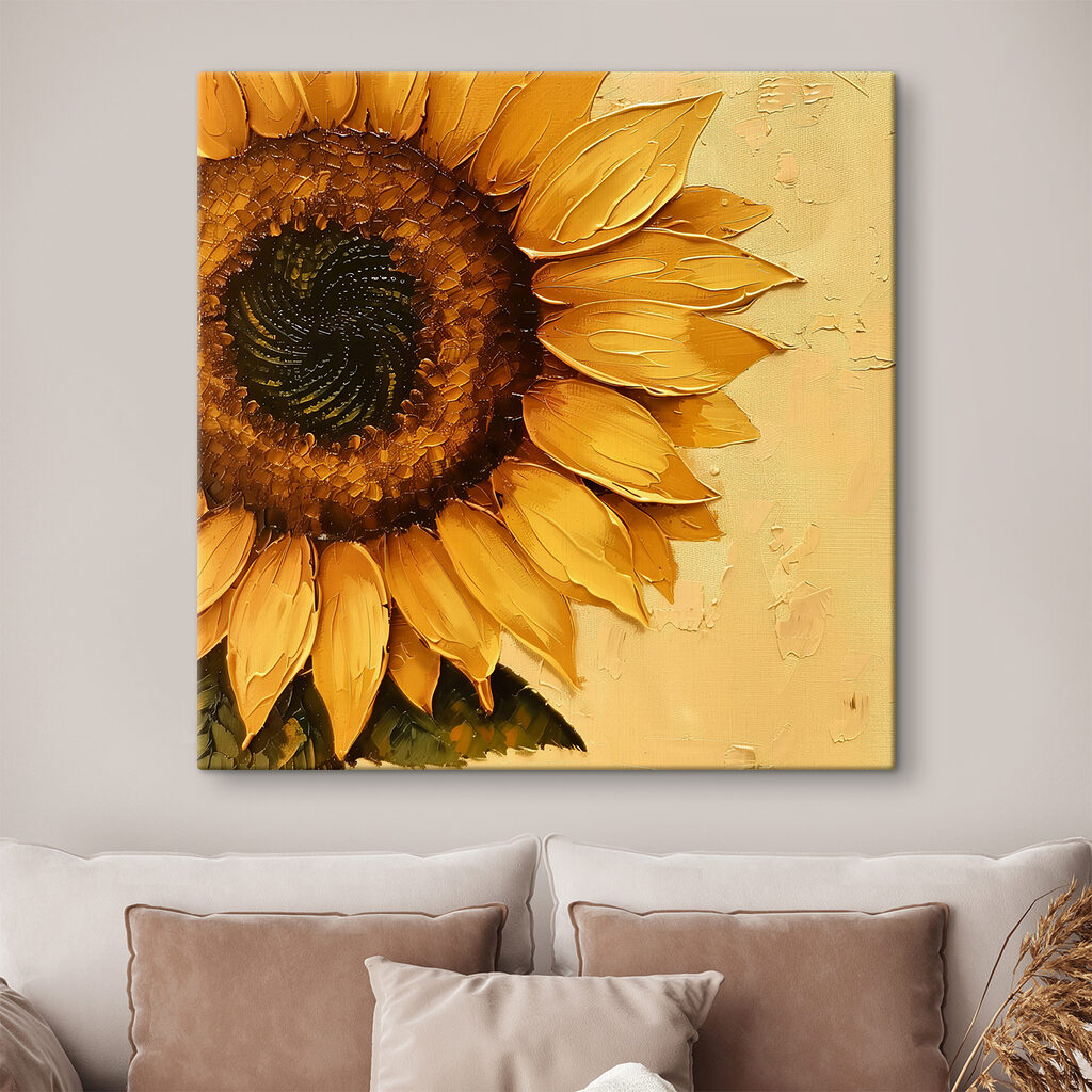 Girasole su giallo caldo — ambiente 2