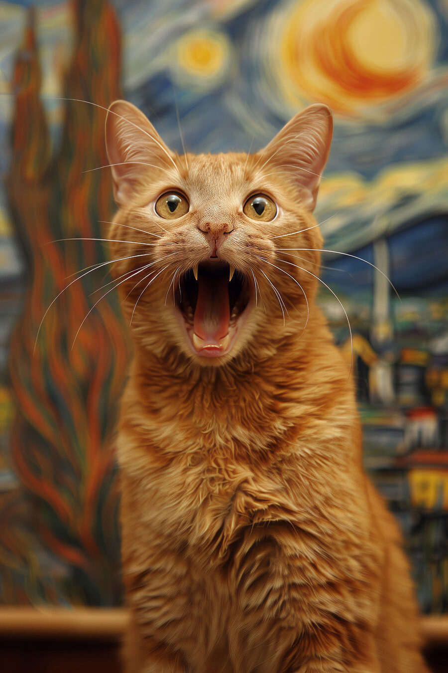 Gatto e cielo stellato — design completo