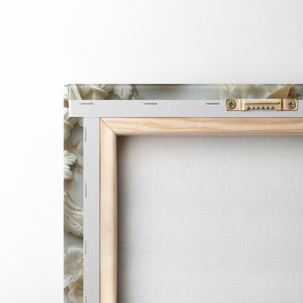Fiori bianchi in cornice — retro