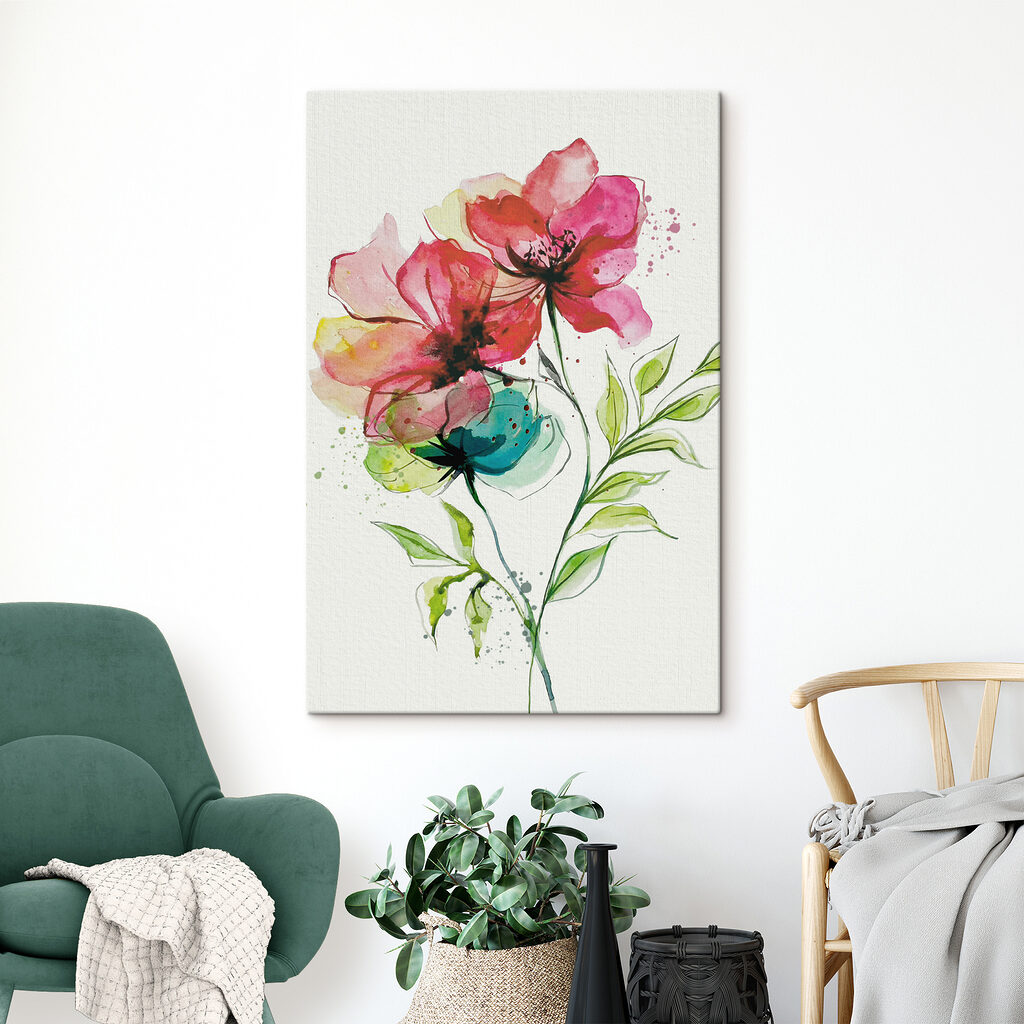 Due fiori ad acquerello — ambiente 1