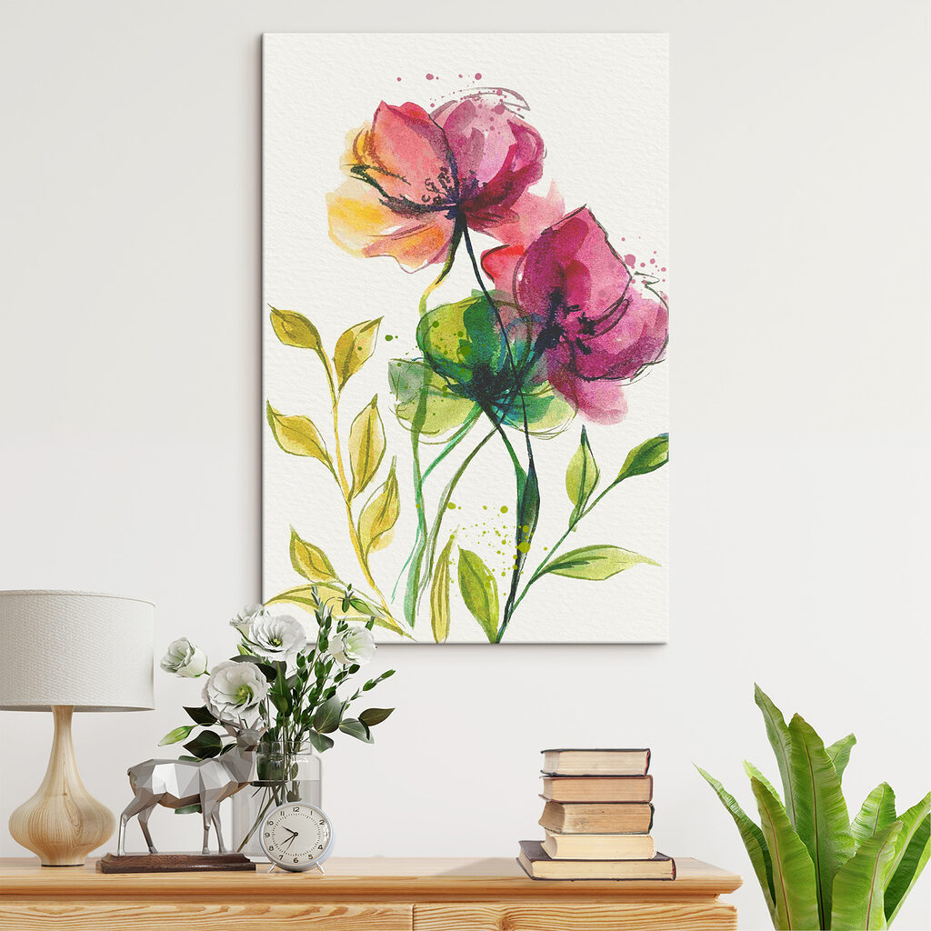 Acquerello rosa e giallo — ambiente 1