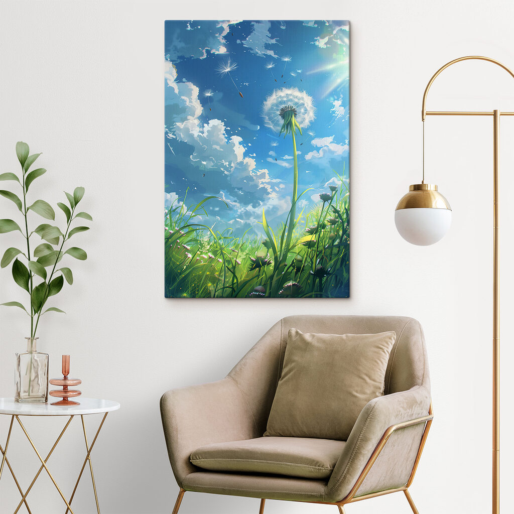 Soffione sotto cielo azzurro — ambiente 1