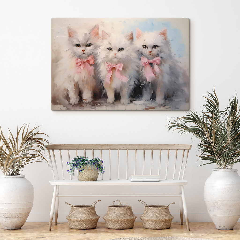Gattini con fiocchi rosa — ambiente 2