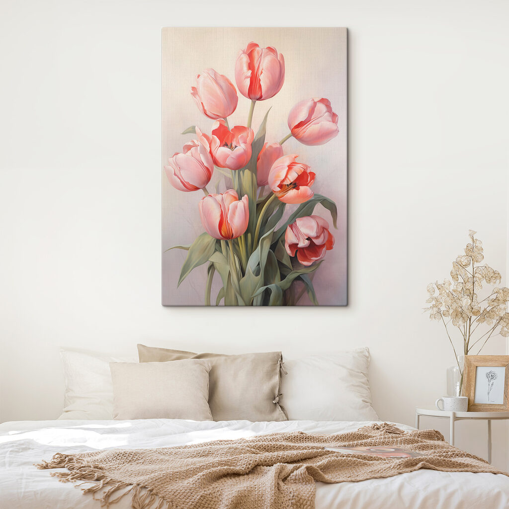Tulipani rosa che sbocciano — ambiente 1