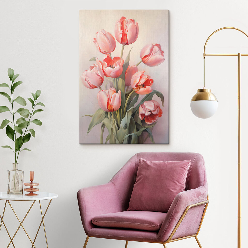 Tulipani rosa che sbocciano — ambiente 2