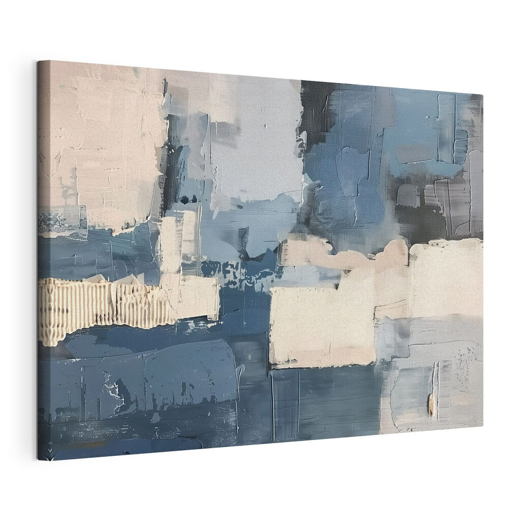 Blocchi grigio-azzurri su crema — vista del prodotto