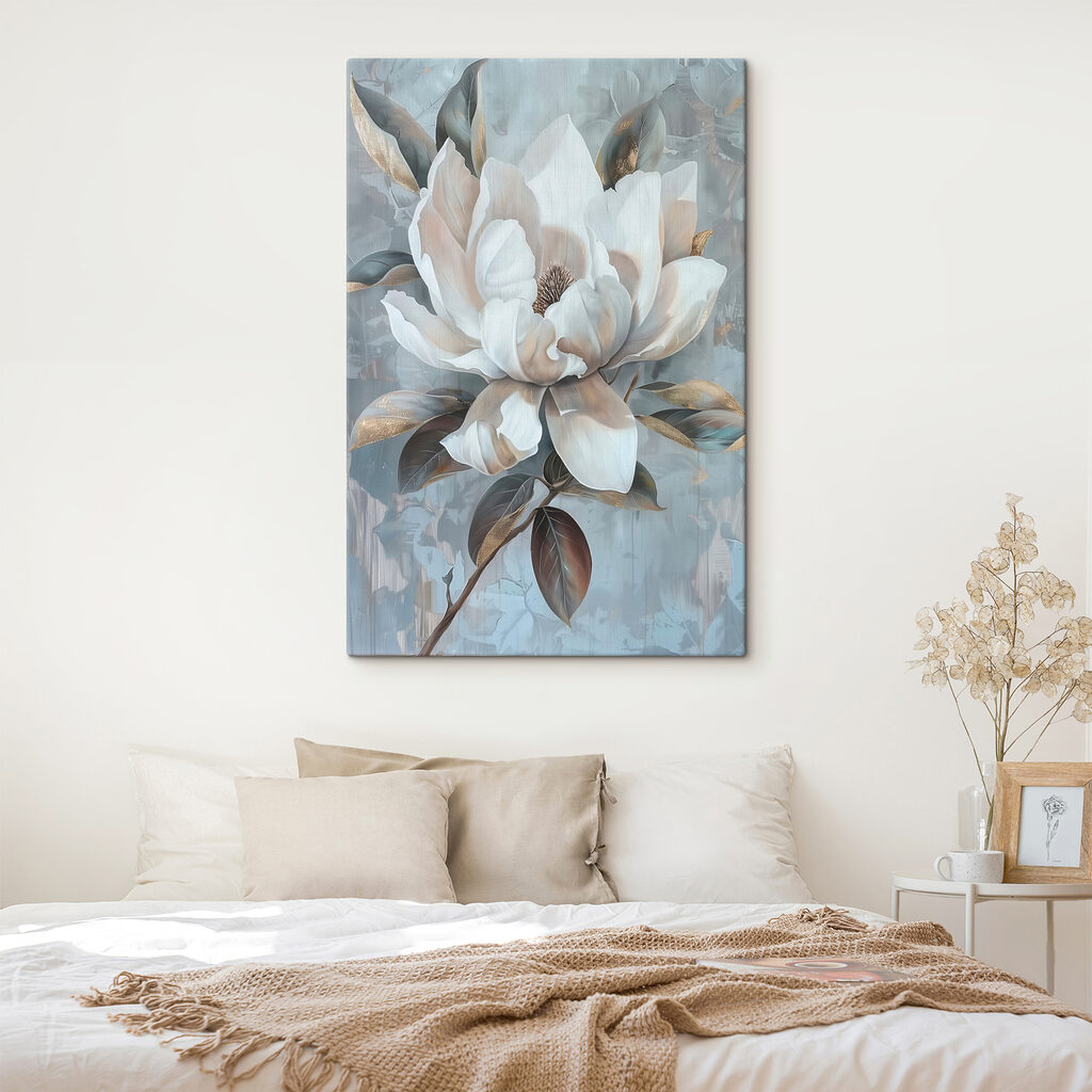 Fiore bianco, bande blu — ambiente 2