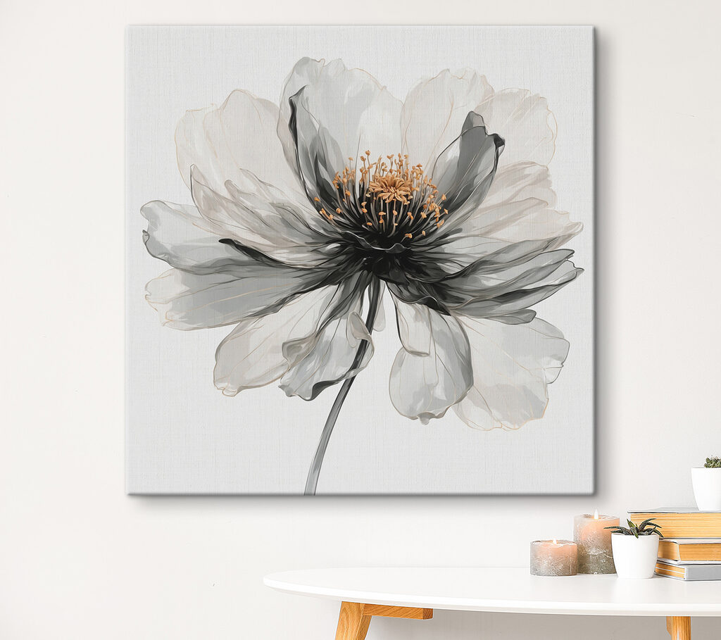 Fiore in acquerello grigio — ambiente 3