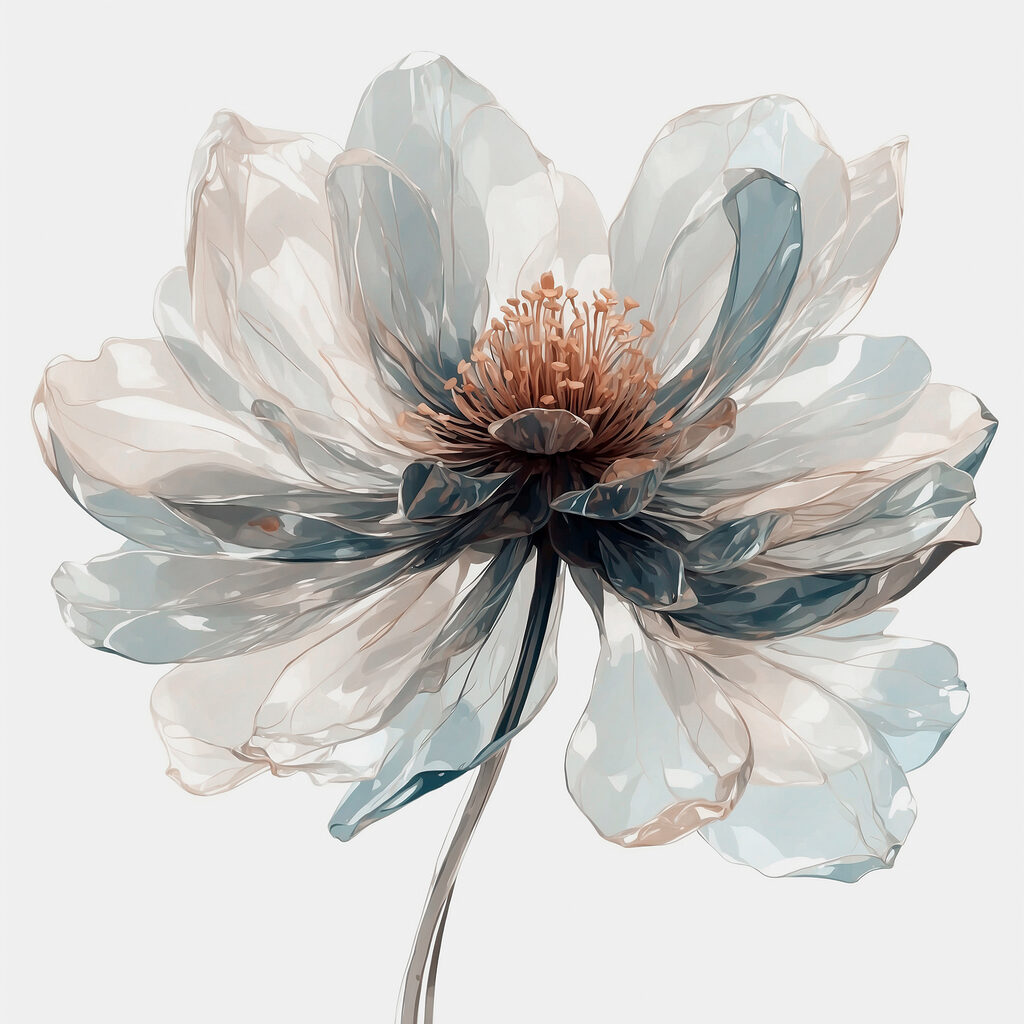 Petali in acquerello freddo — design completo