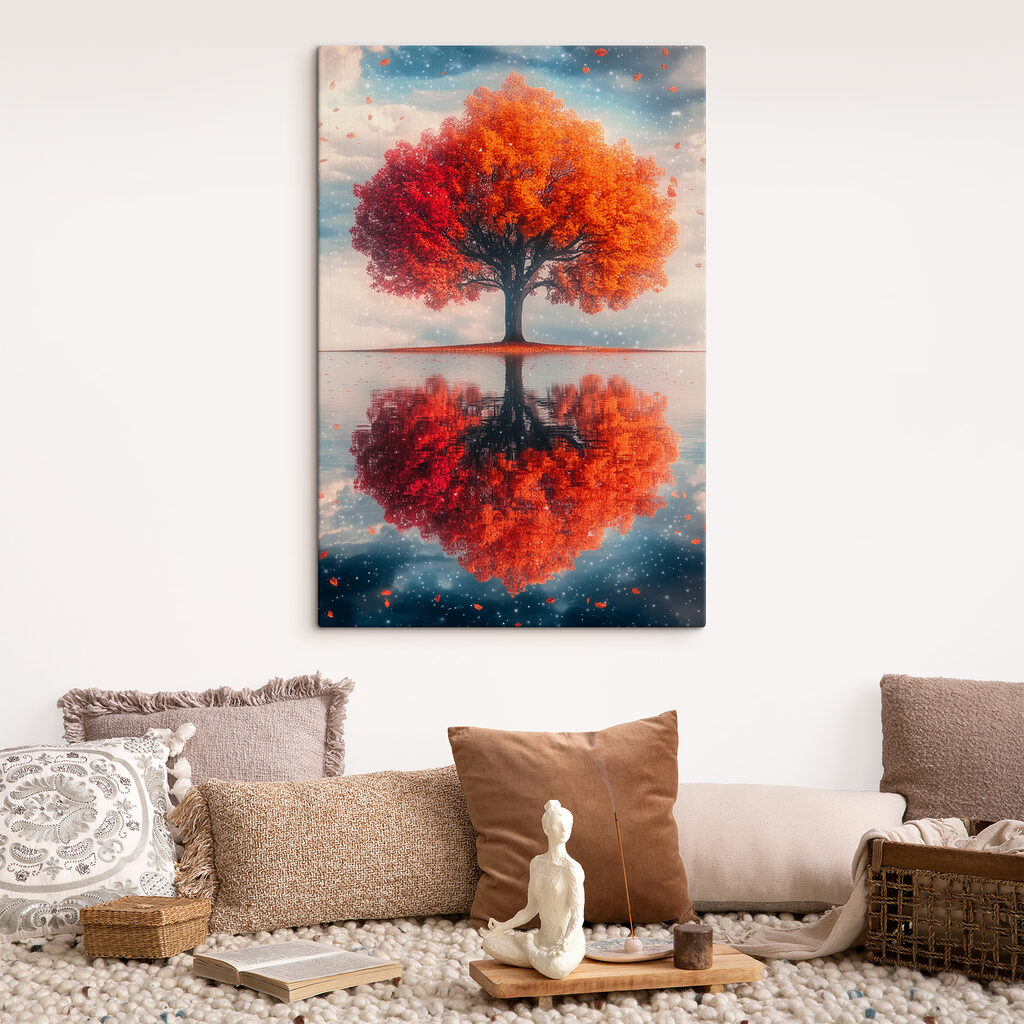 Albero d’autunno riflesso — ambiente 2