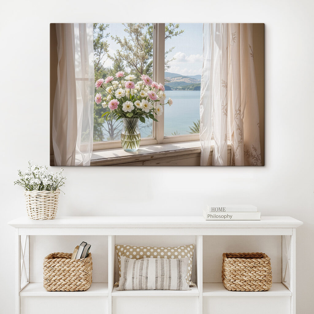 Bouquet presso il lago in un ambiente