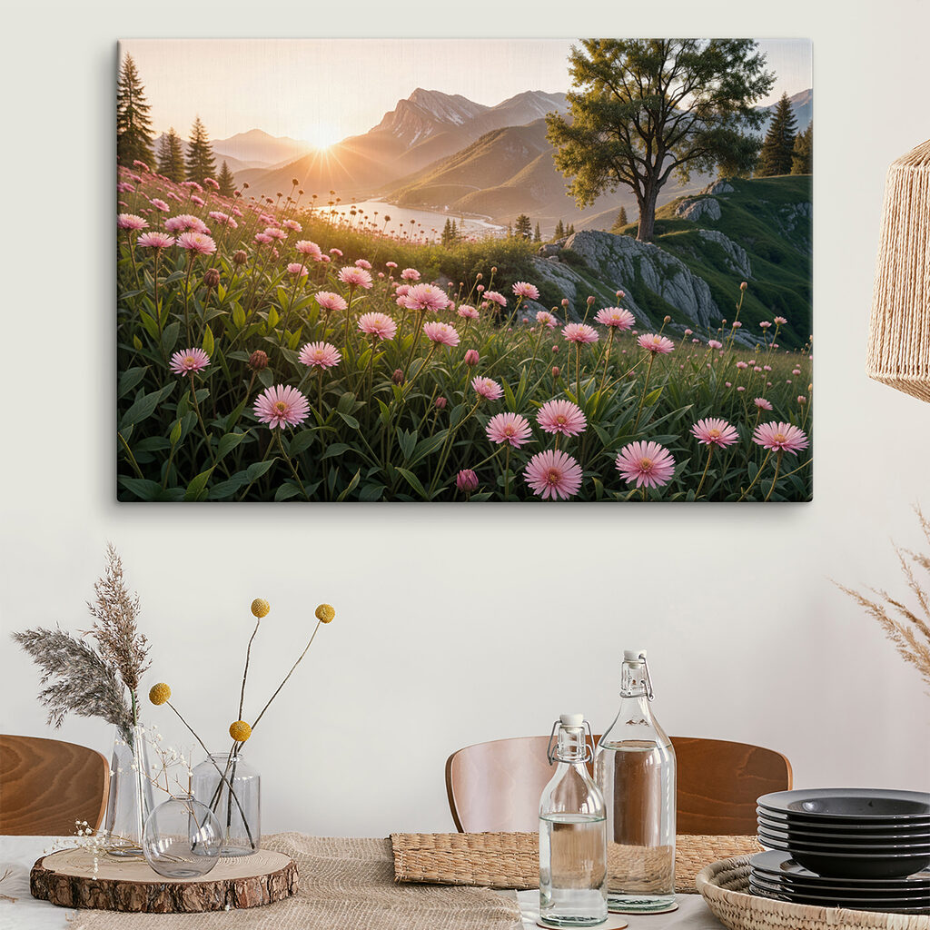 Fioritura rosa sopra l’acqua — ambiente 1