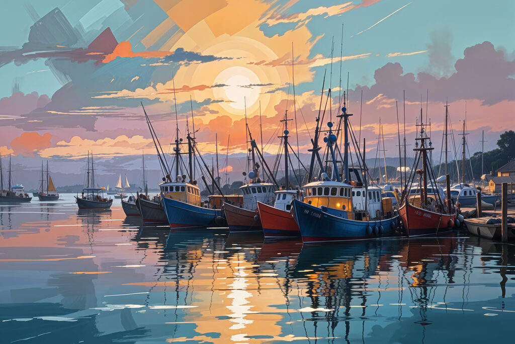 Pescherecci al tramonto — design completo