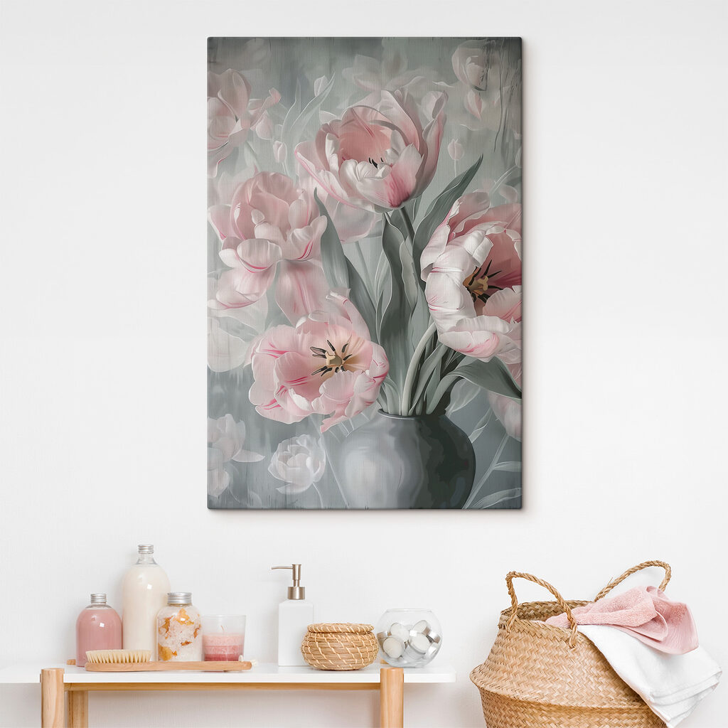 Tulipani rosa in vaso — ambiente 1
