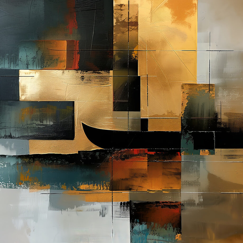 Forme astratte dorate — design completo