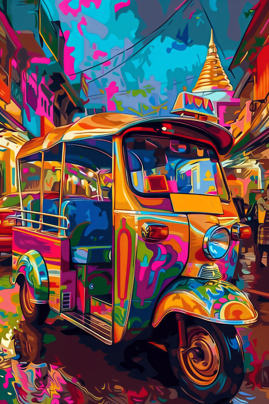 Tuk tuk nei colori — design completo
