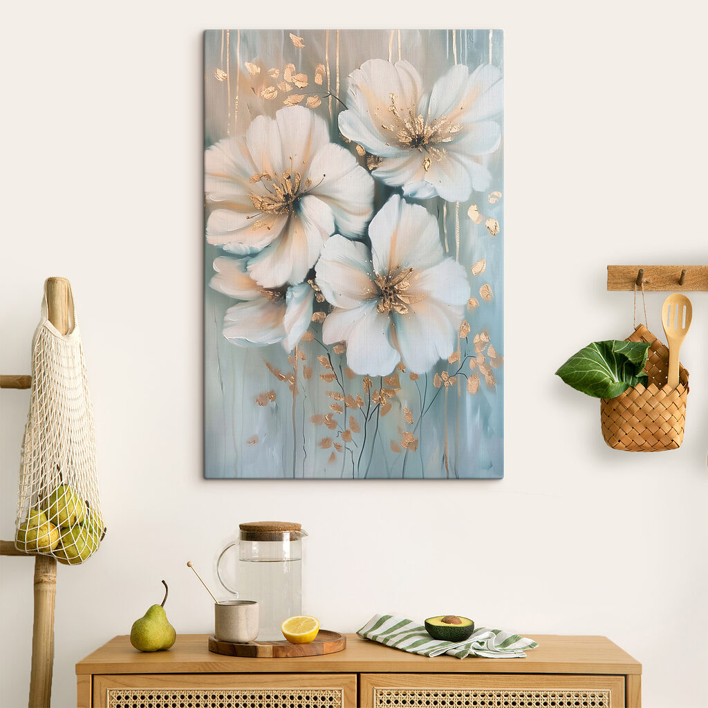 Fiori tra fasce blu — ambiente 2