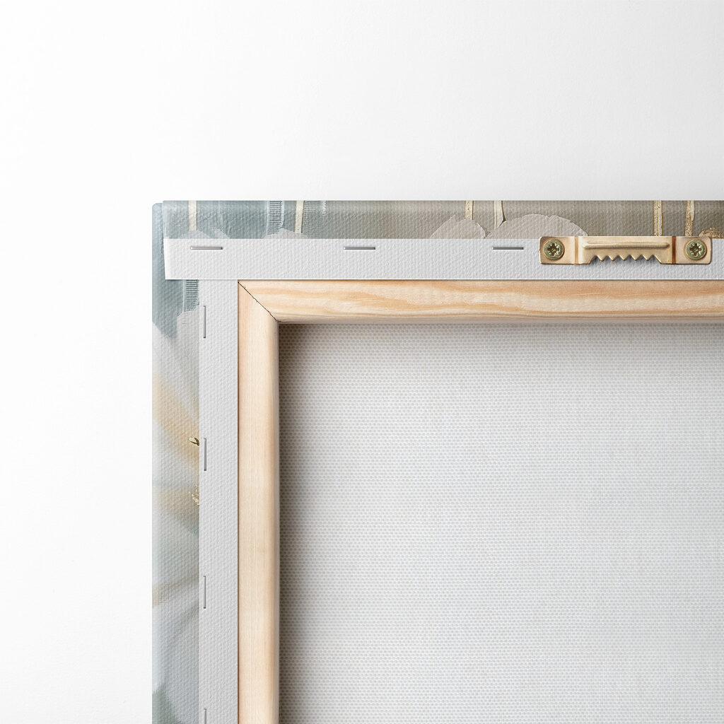 Fiori tra fasce blu — retro