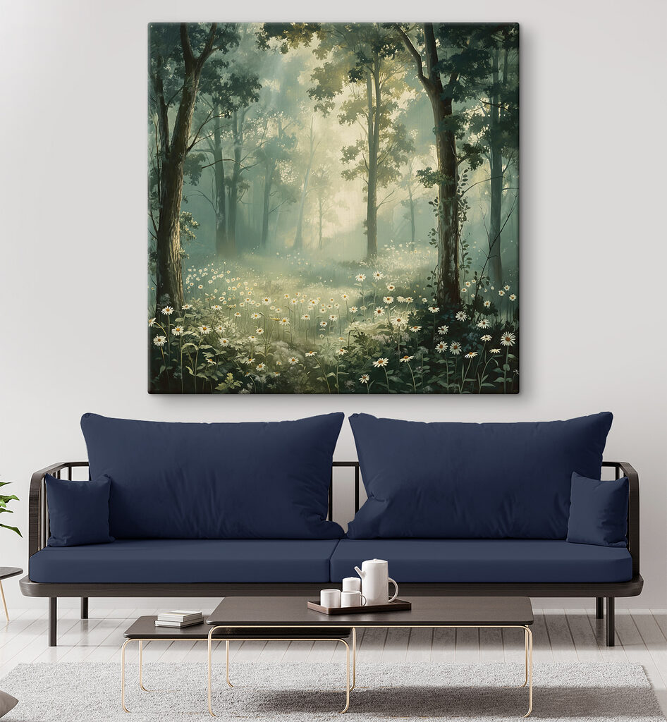 Margherite nel bosco nebbioso — ambiente 2