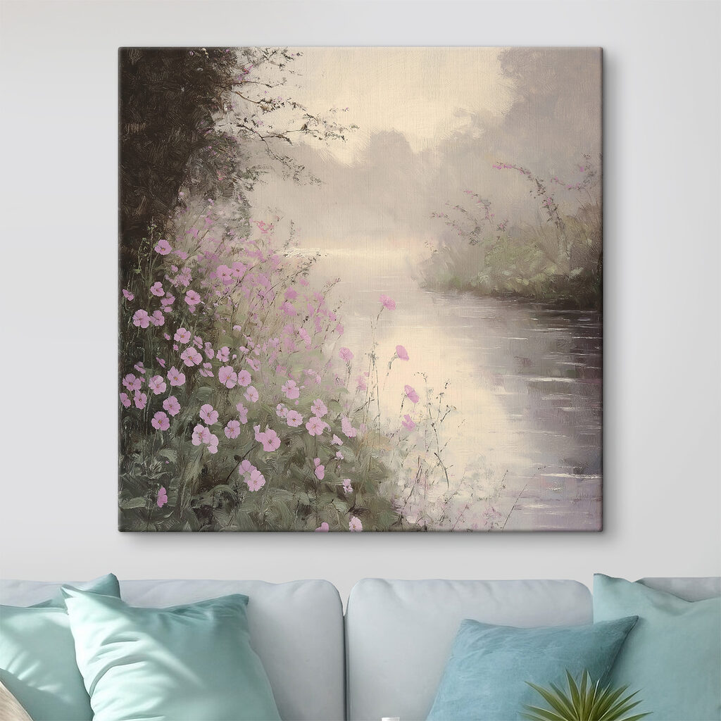 Fiori rosa sul fiume — ambiente 2