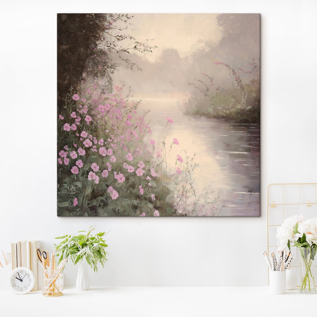 Fiori rosa sul fiume — ambiente 3