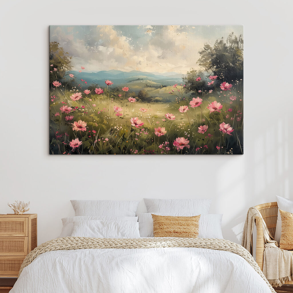 Fiori rosa sulla valle — ambiente 1