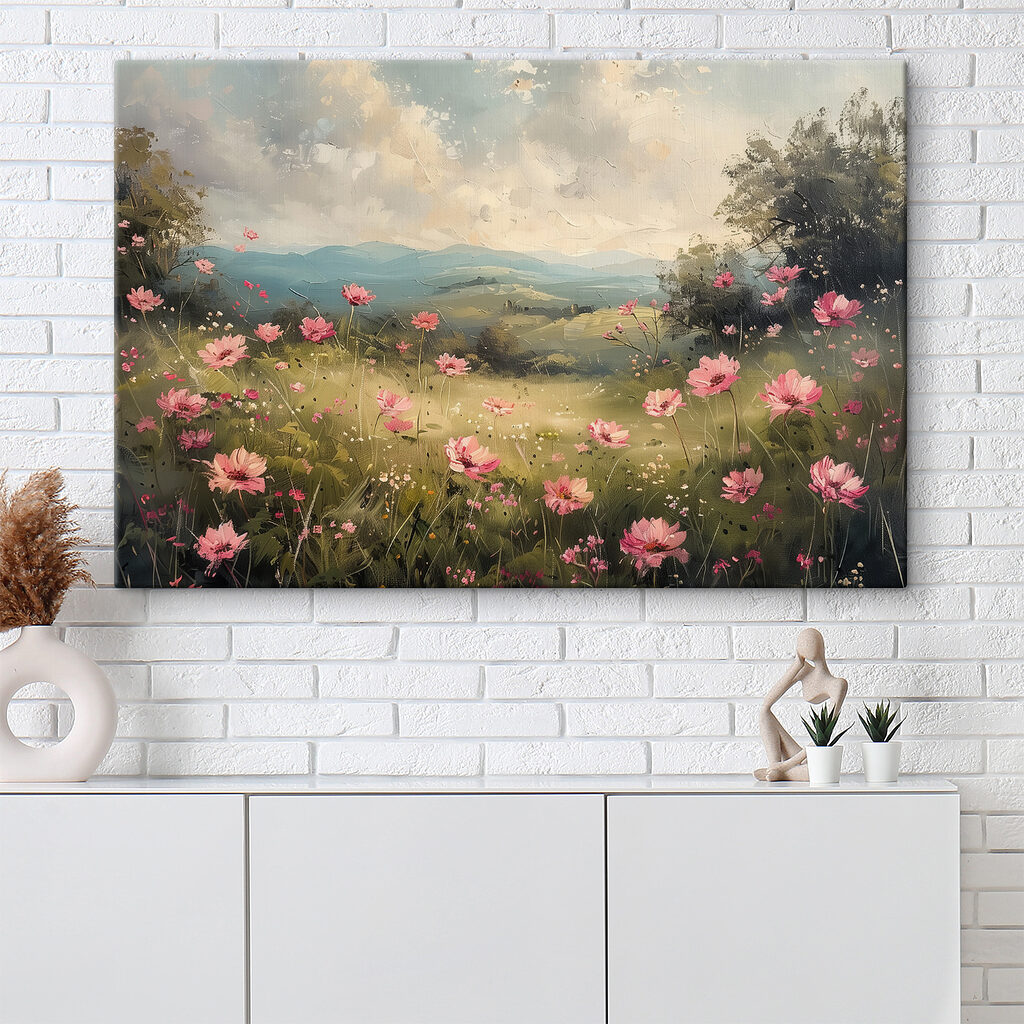Fiori rosa sulla valle — ambiente 3