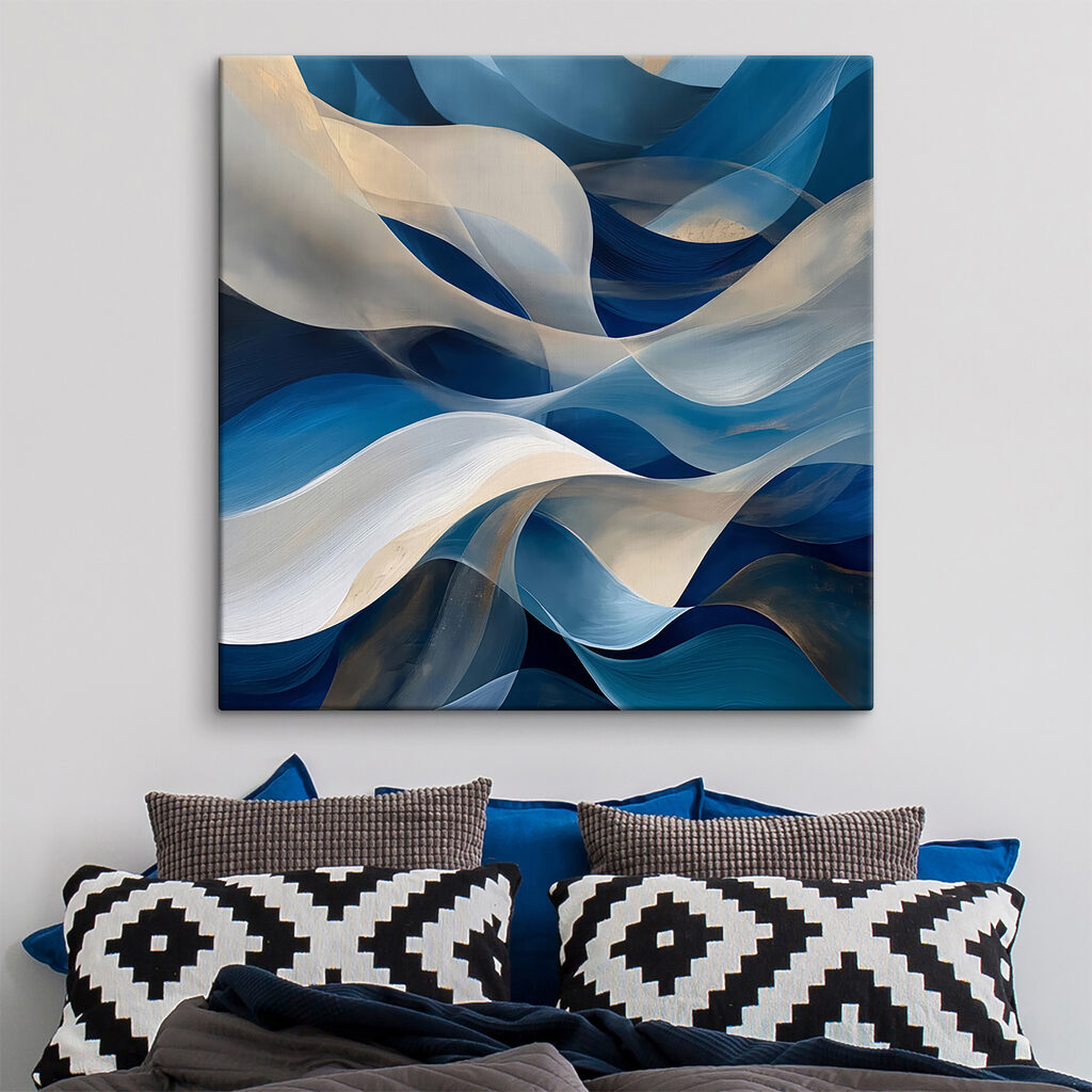 Intrecci blu e crema — ambiente 2