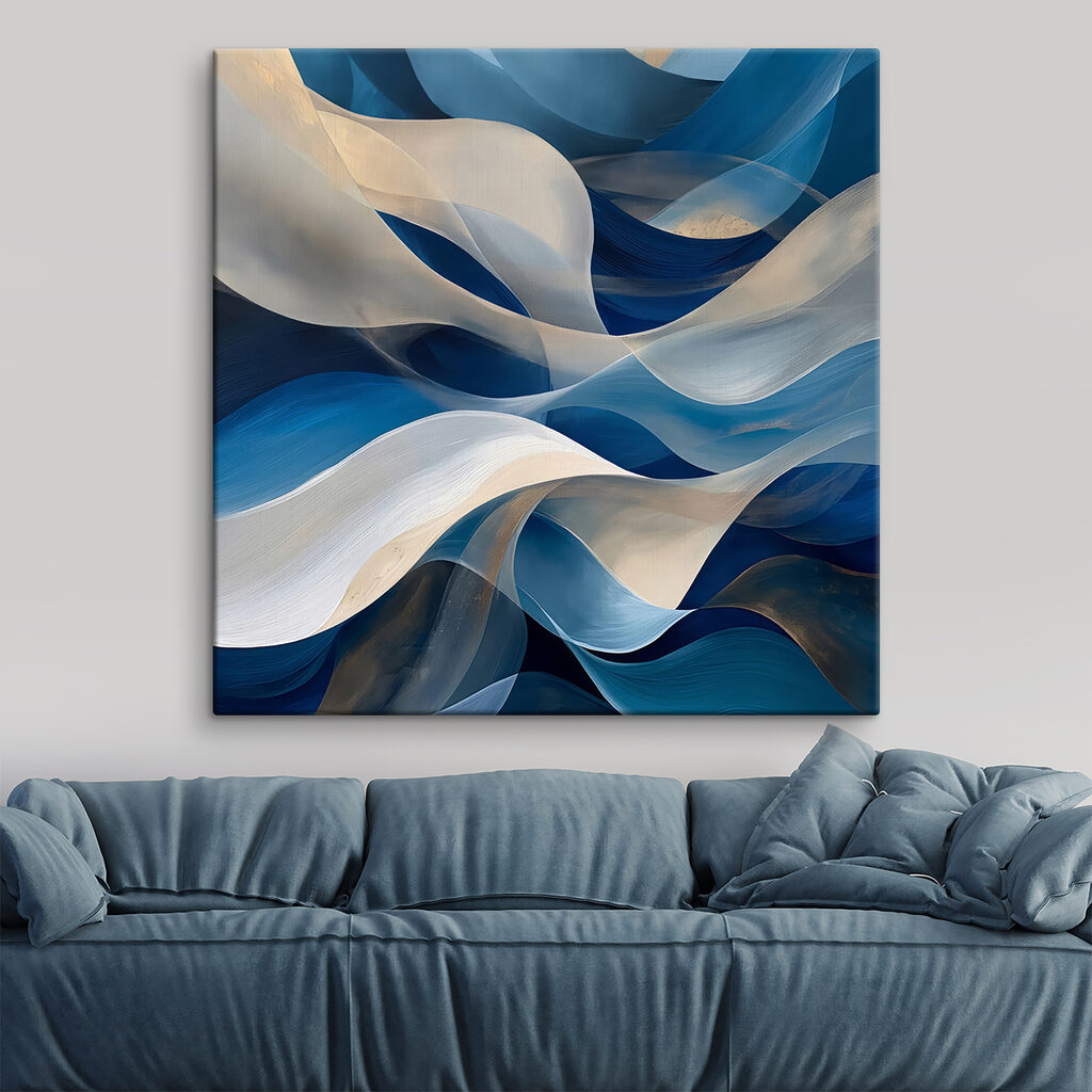 Intrecci blu e crema — ambiente 1