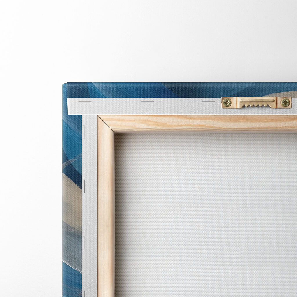 Intrecci blu e crema — retro