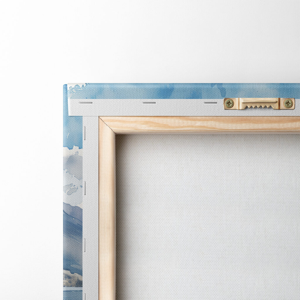Lago blu di montagna — retro