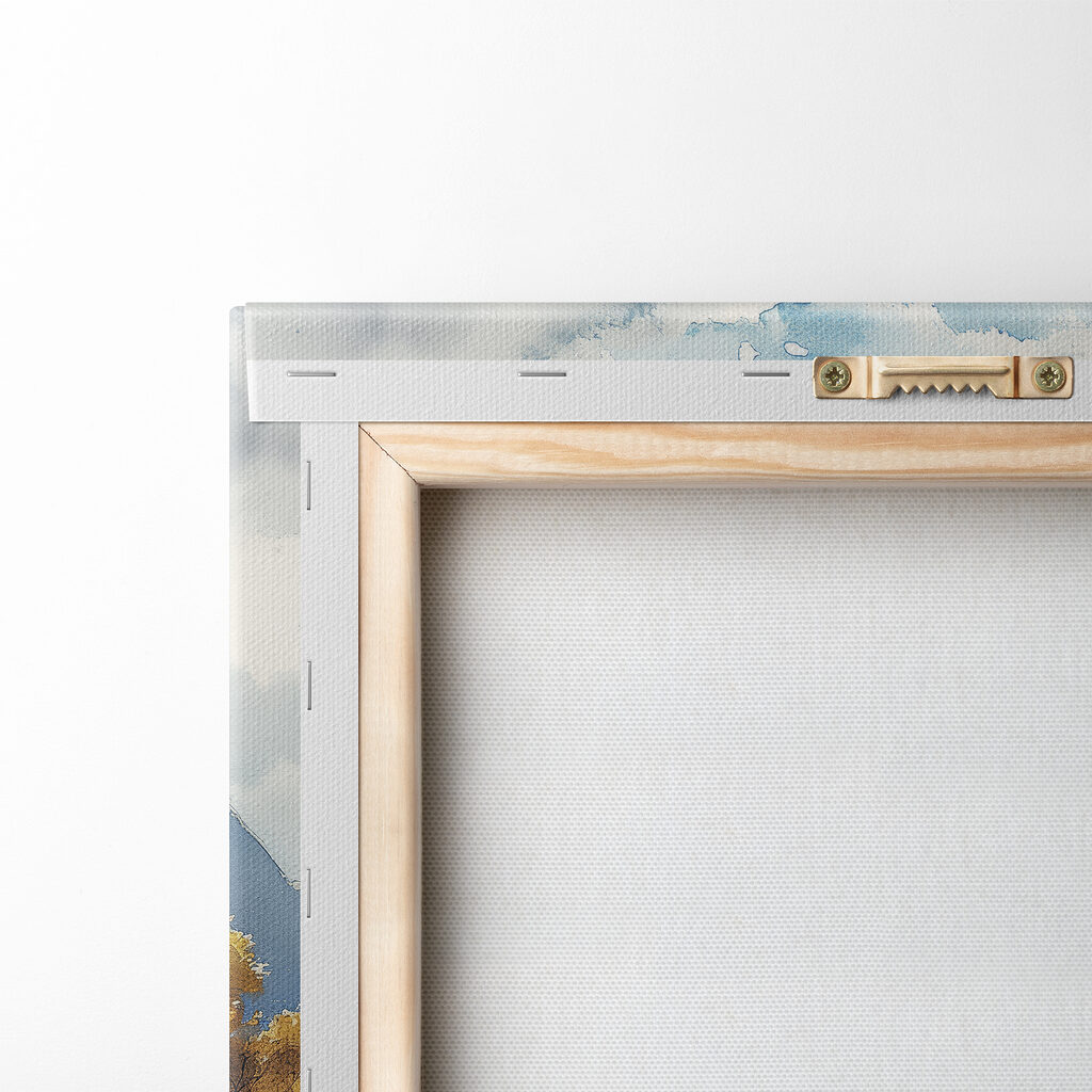 Lago con alberi gialli — retro