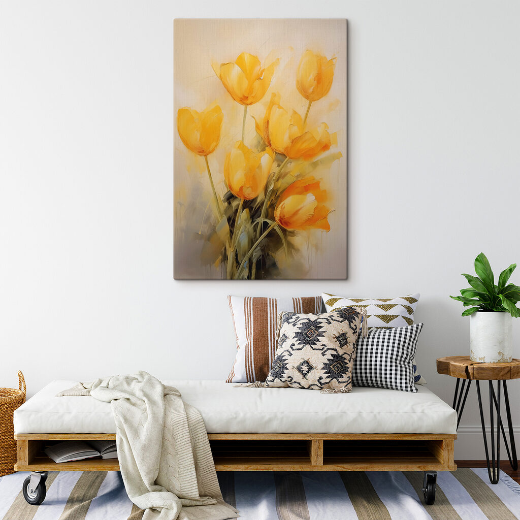 Tulipani gialli ad acquerello — ambiente 2
