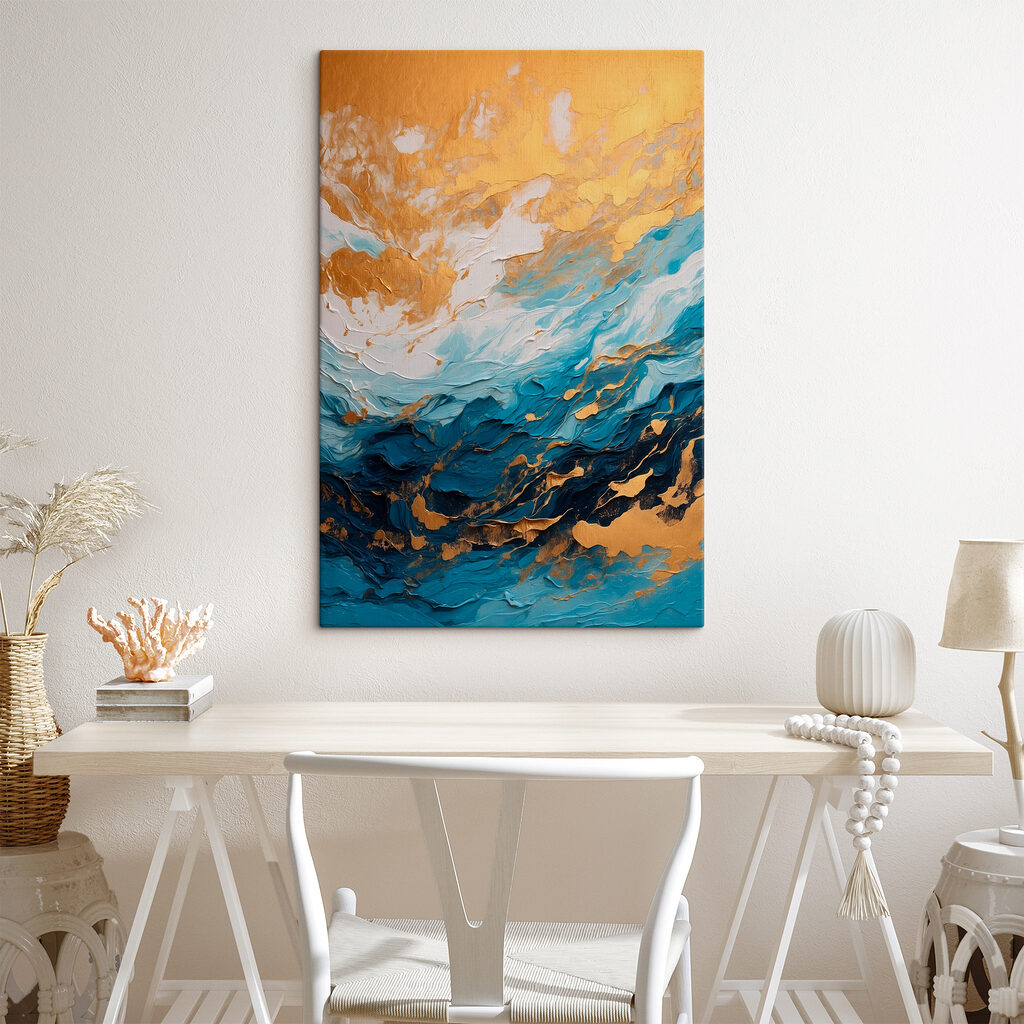 Nuvole dorate, creste blu — ambiente 1